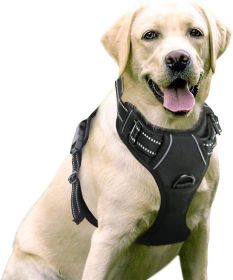 Dog Harness; No-Pull Pet Harness with 2 Leash Clips; Adjustable Soft Padded Dog Vest; Reflective No-Choke Pet Oxford Vest with Easy Control Handl