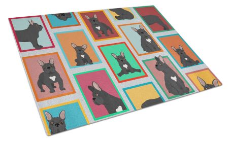 NEW Lots of Black French Bulldog Glass Cutting Board Decorative Tempered Glass Kitchen Cutting and Serving Board Large Size Chopping Board