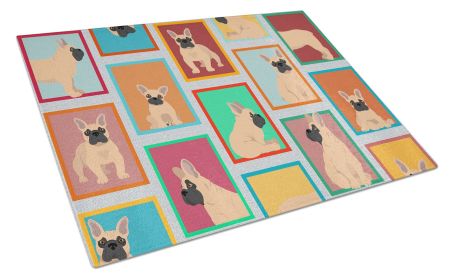 NEW Lots of Fawn French Bulldog Glass Cutting Board Decorative Tempered Glass Kitchen Cutting and Serving Board Large Size Chopping Board