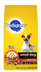 PEDIGREE Small Dog Complete Nutrition Adult Dry Dog Food Grilled Steak and Vegetable Flavor, 3.5 lb. Bag