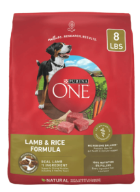 Purina ONE High Protein Dry Dog Food, Grain-Free Lamb & Rice Formula, 8 lb Bag