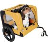 Yellow Outdoor Heavy Duty Foldable Utility Pet Stroller Dog Carriers Bicycle Trailer