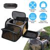 Expandable Pet Carrier Airline Approved Cat Dog Carrier Cat Collapsible Soft Carrier Bag with Removable Fleece Pad Pockets Breathable Mesh Adjustable